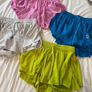Women's Multi-Color Athletic Shorts Set